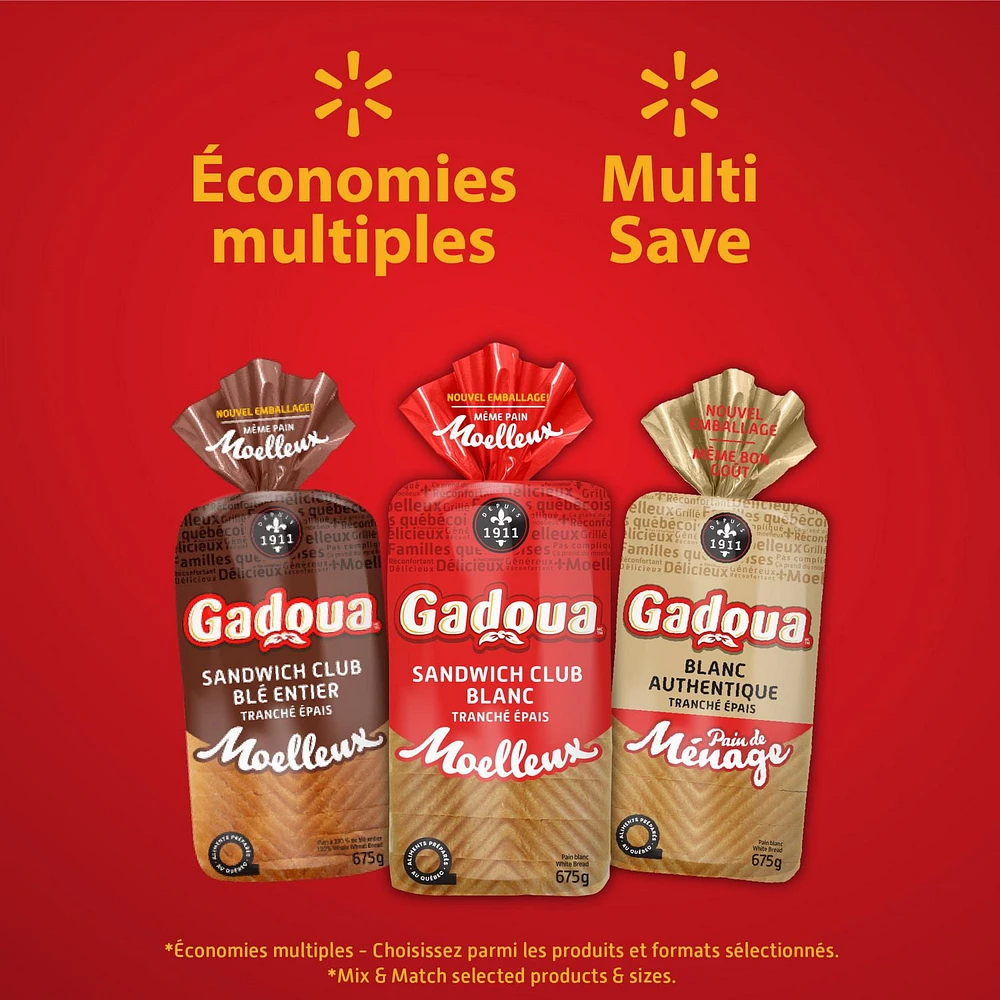 Gadoua®  Gadoua Moelleux White Long Sandwich Bread, 675 g