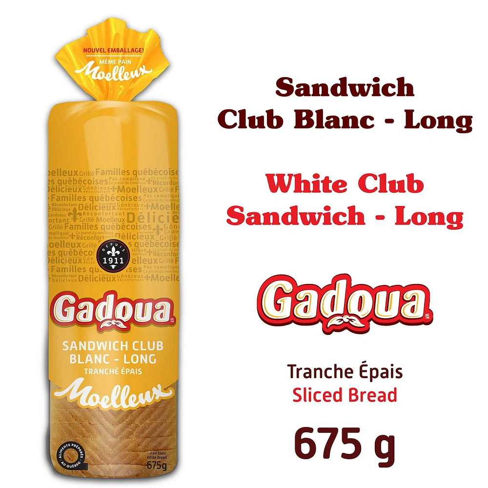 Gadoua®  Gadoua Moelleux White Long Sandwich Bread, 675 g