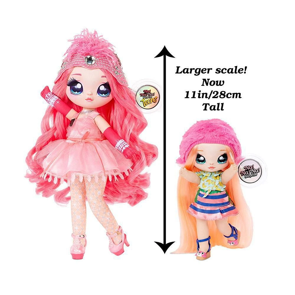 Na Na Na Surprise Teens Fashion Doll – Coco Von Sparkle, 11" Soft Fabric Doll, Flamingo Inspired