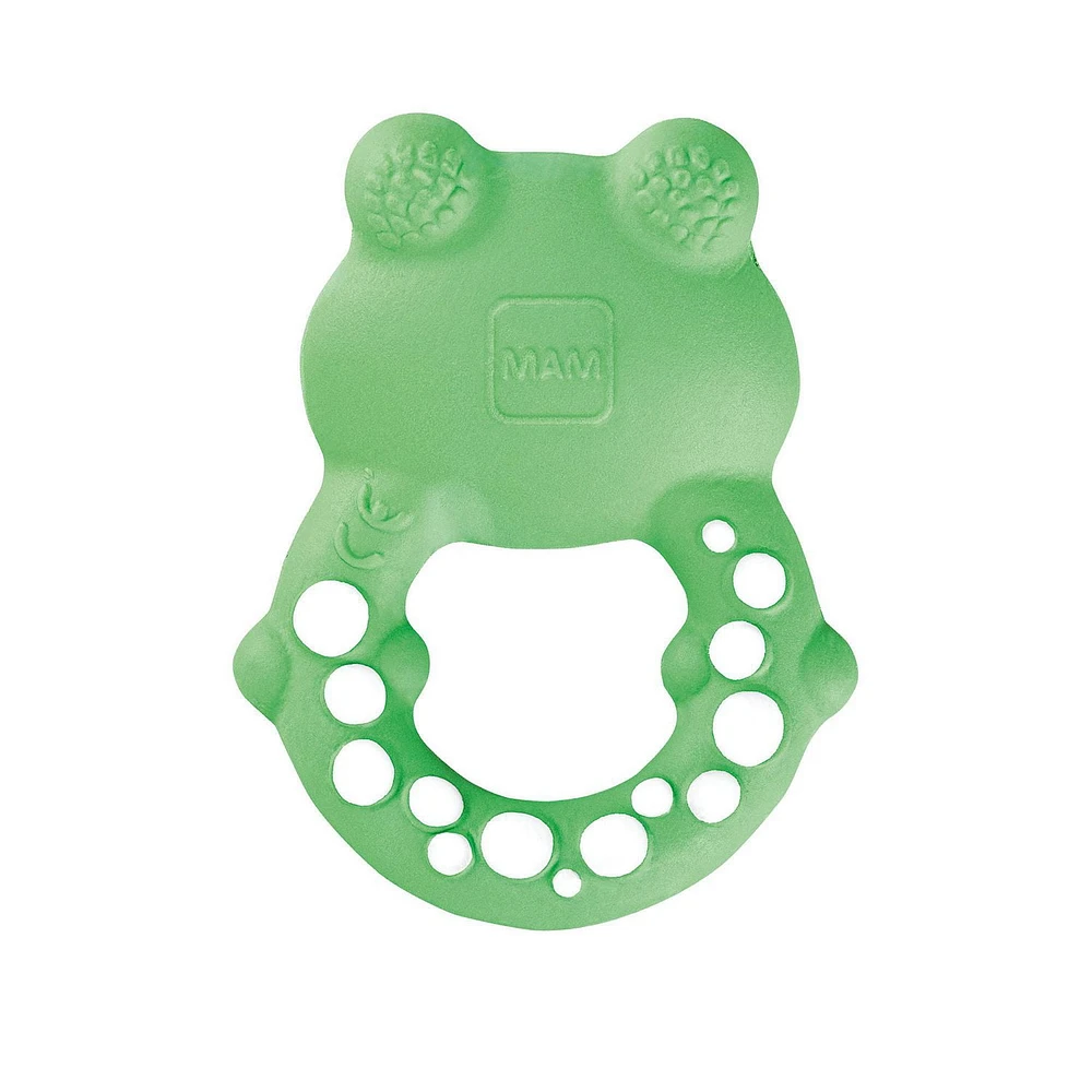 MAM Baby Toys, Teething Toys, Max the Frog 100% Natural Rubber Developmental Teether Toys, 'Friends' Collection, 4+ Months, Unisex, 1-Count
