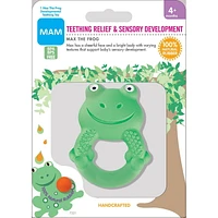 MAM Baby Toys, Teething Toys, Max the Frog 100% Natural Rubber Developmental Teether Toys, 'Friends' Collection, 4+ Months, Unisex, 1-Count
