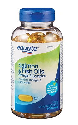 Equate Salmon And Fish Oils Omega-3 Complex Softgels