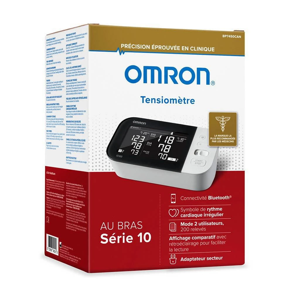 Omron 10 Series Blood Pressure monitor, Omron UA Bras Serie 10 with Bluetooth