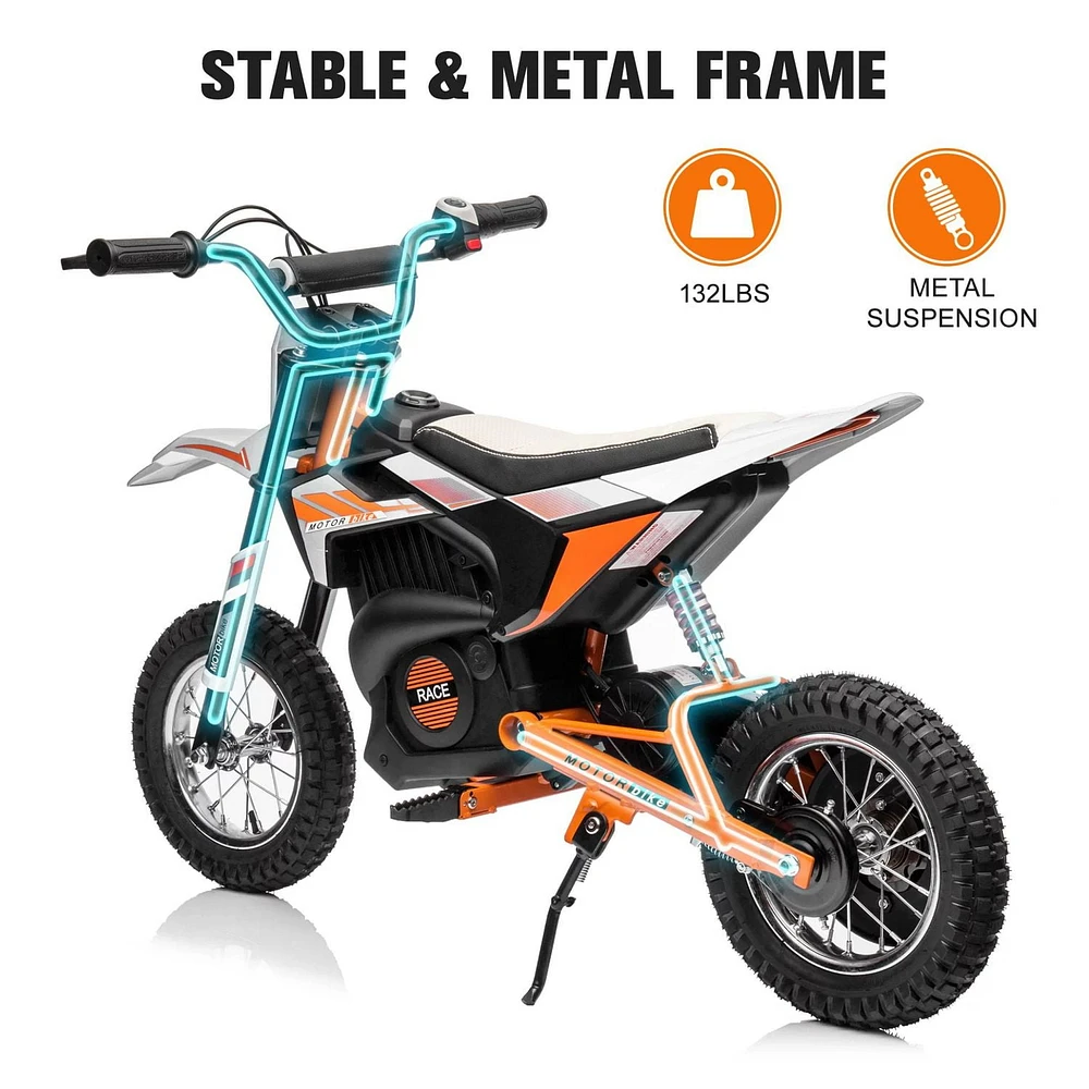 Upgraded 24V/250W SuperMoto Dirt Bike for Kids- KidsVIP