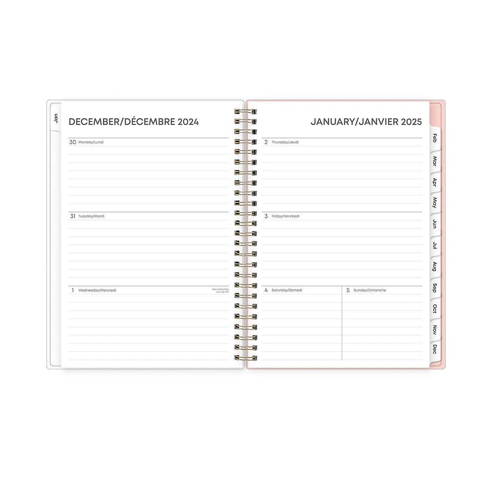 2025 Weekly Monthly Planner Notes, 5.875x8.625, Blue Sky, Aminah Rose, 6x9 Weekly/Monthly Planner