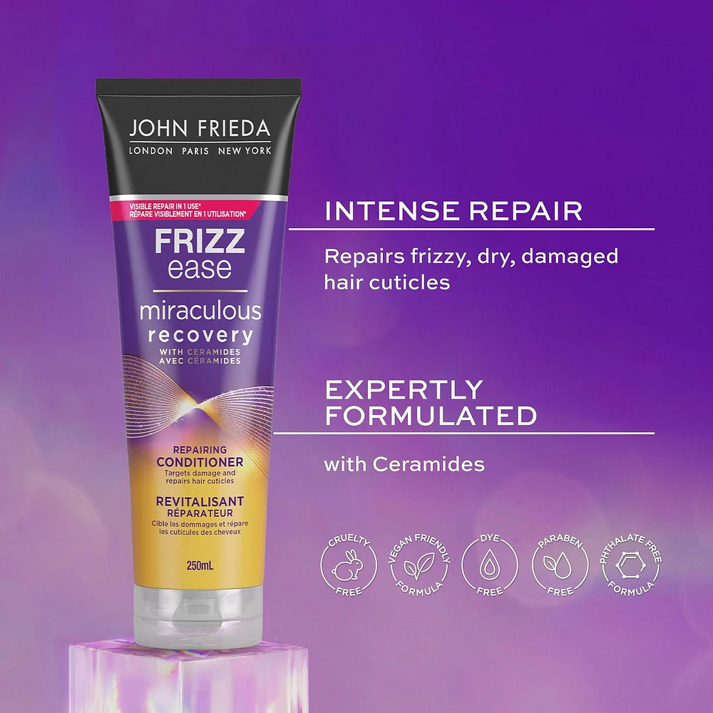 John Frieda Frizz Ease Miraculous Recovery Repairing Conditioner for Dry, Damaged Hair, 250 mL