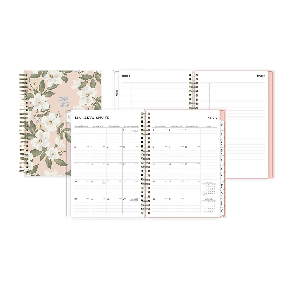 2025 Weekly Monthly Planner Notes, 5.875x8.625, Blue Sky, Aminah Rose, 6x9 Weekly/Monthly Planner