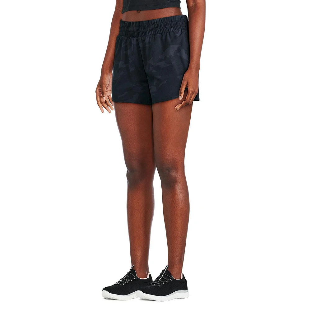 Short tissé imprimé Athletic Works pour femmes Tailles TP–TTG