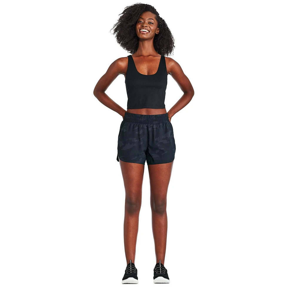 Short tissé imprimé Athletic Works pour femmes Tailles TP–TTG