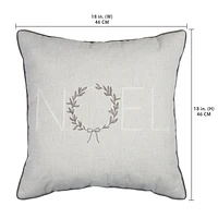 FRAÎCHE Holiday Noel Cushion, 18x18-in, 18 in. x 18 in.