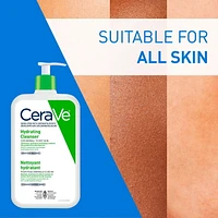 CeraVe Nettoyant Hydratant pour le Visage avec Acide Hyaluronique et 3 Céramides | Nettoyant Quotidien pour le Visage pour Peau Normale à Sèche | Sans Parfum Nettoyant Efficace et Non Gras