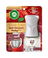 Kit d'huile parfumée Air Wick  (1 réchaud + 1 recharge), Pomme , assainisseur d'air 1 réchaud + 1 recharge