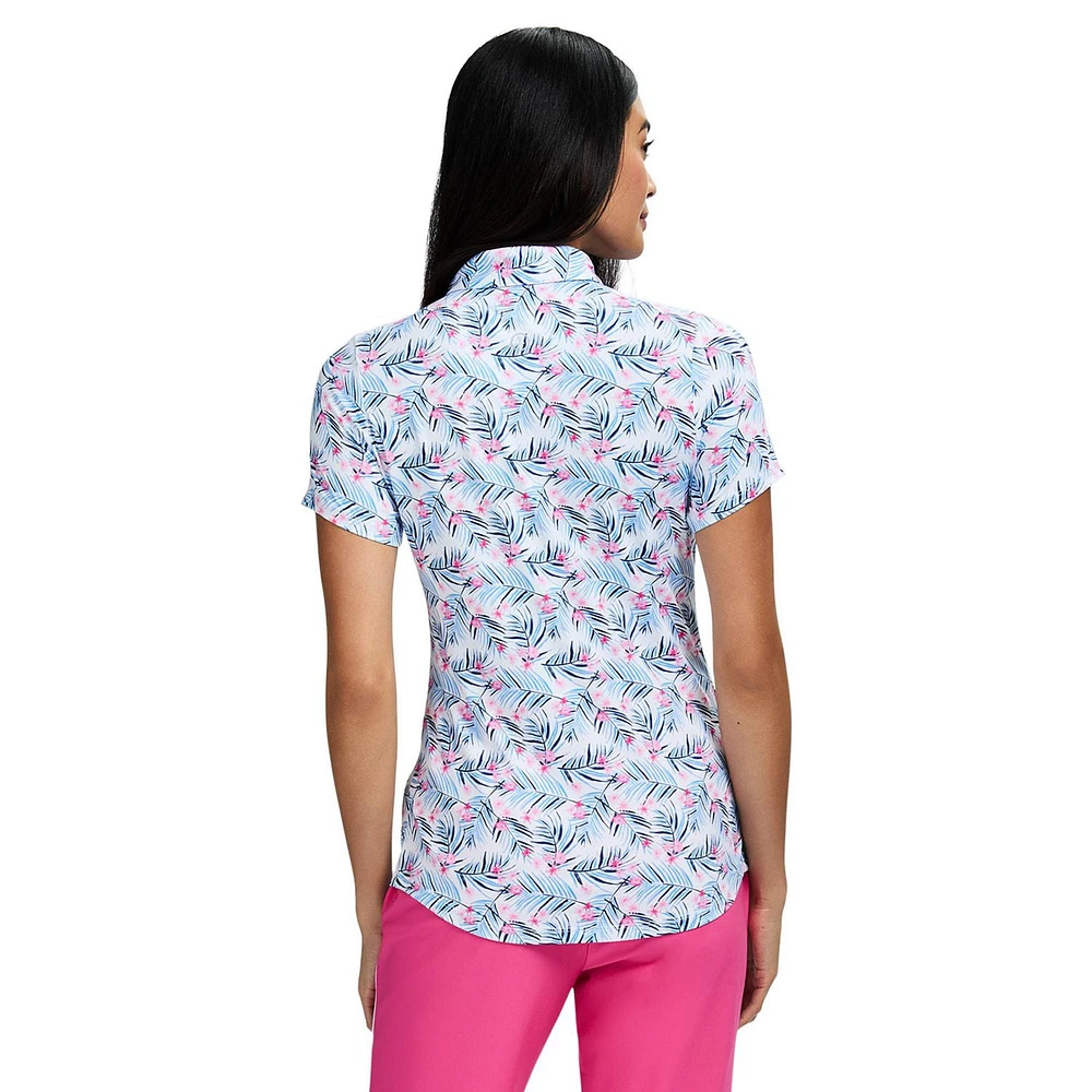 POLO ALLY PRINTED SHORT-SLEEVE POLO​