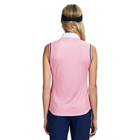 IZOD ALLY PRINTED SLEEVELESS POLO​