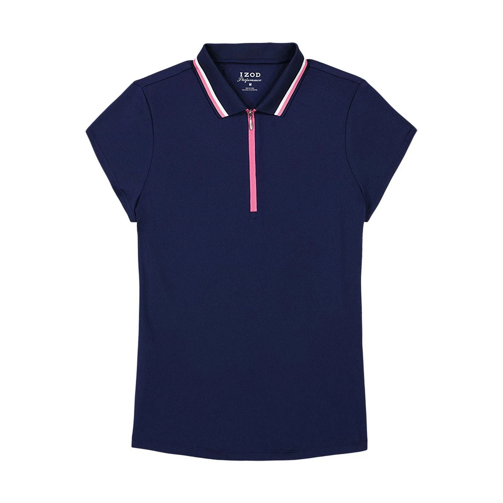 IZOD CHLOE COURTSIDE CAP SLEEVE POLO​