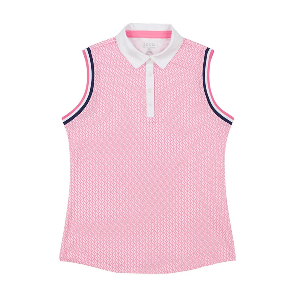 IZOD ALLY PRINTED SLEEVELESS POLO​