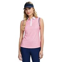 IZOD ALLY PRINTED SLEEVELESS POLO​
