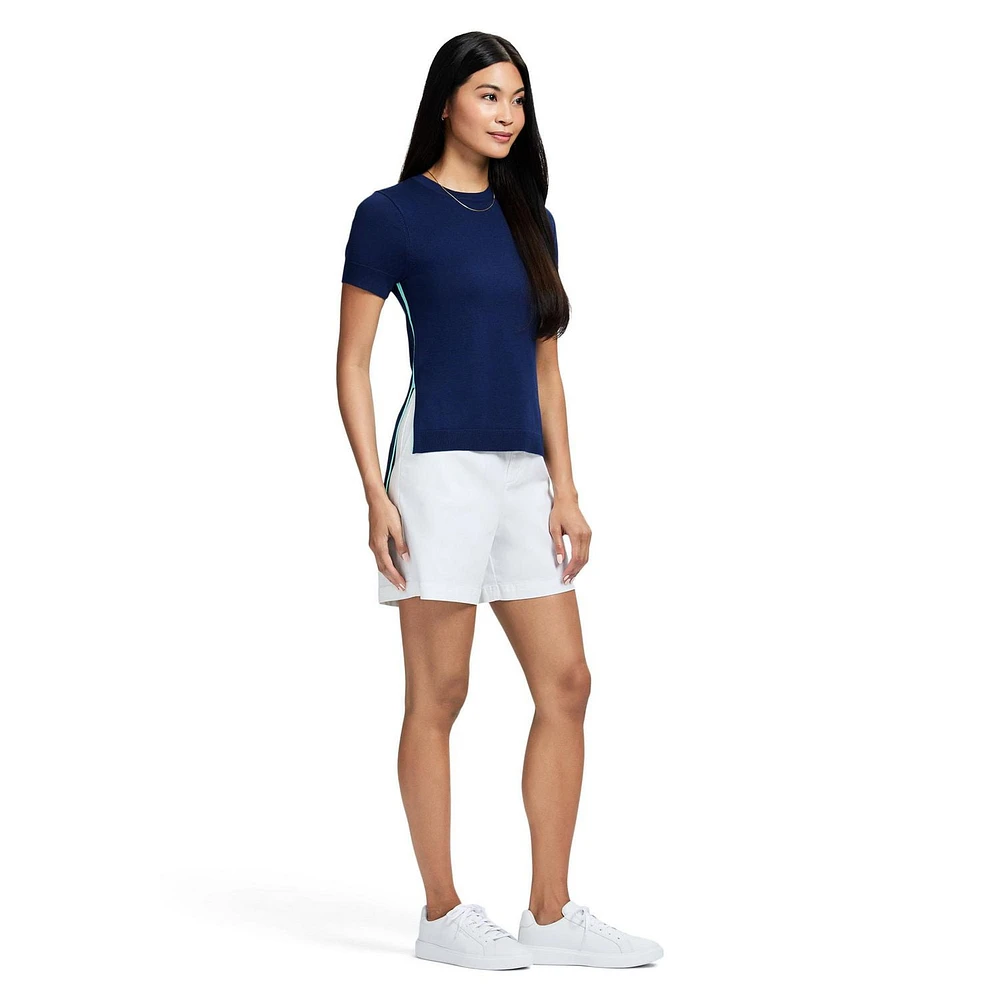 IZOD SKYLAR SHORT-SLEEVE CREWNECK