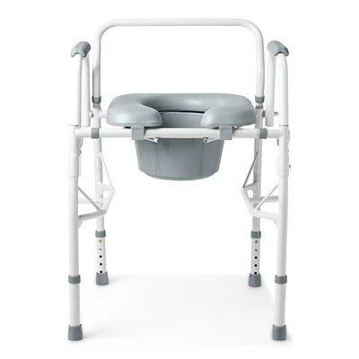 Medline Padded Steel Drop-Arm commode