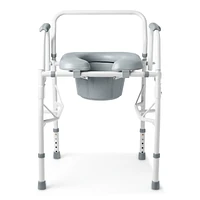 Medline Padded Steel Drop-Arm commode