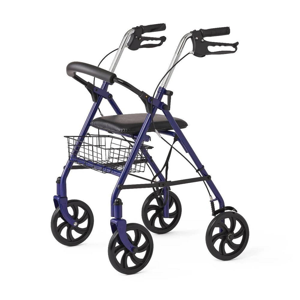 Medline 8" Basic Steel Rollator, Blue