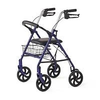 Medline 8" Basic Steel Rollator, Blue