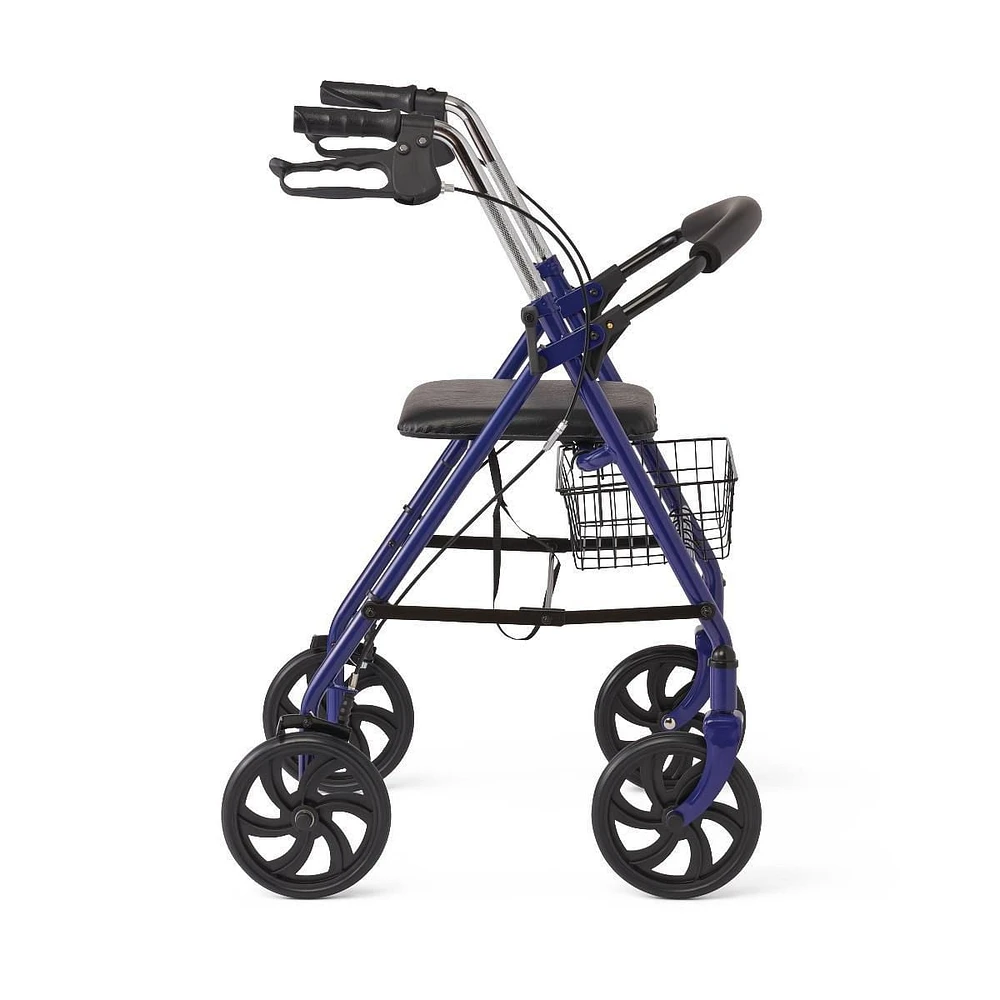 Medline 8" Basic Steel Rollator, Blue