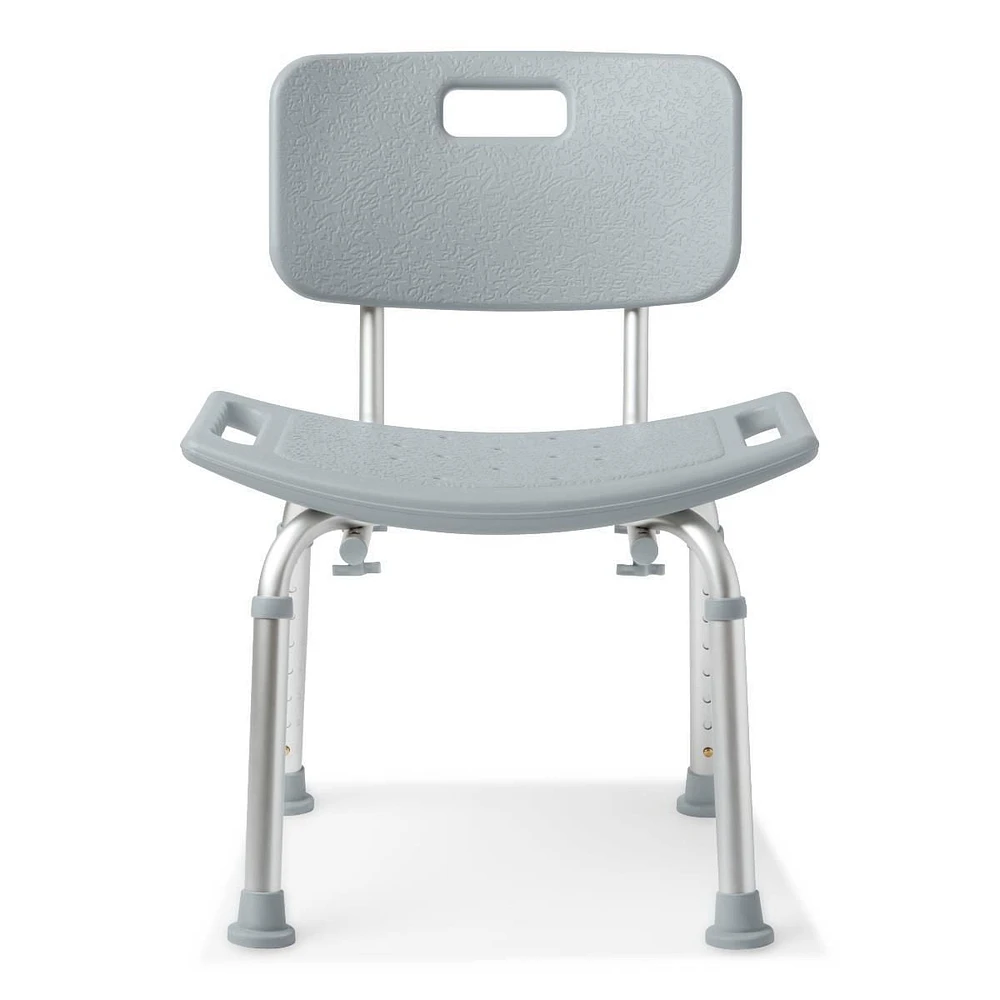 Chaise de douche en aluminium Medline avec dossier