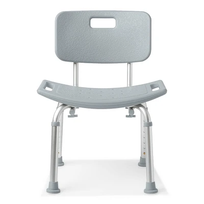 Chaise de douche en aluminium Medline avec dossier