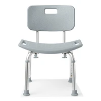 Chaise de douche en aluminium Medline avec dossier