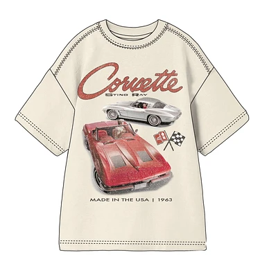 T-Shirt Corvette Pour Garçon, Tailles XS-XL Corvette T-Shirt Pour Garçons