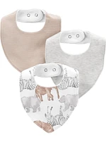 Carter's Child of Mine IN 3pk Bibs - Beige elephant