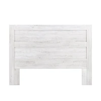 Prepac Rustic Ridge Washed White Queen Headboard 63.5" W x 47.5" H x 1.5" D