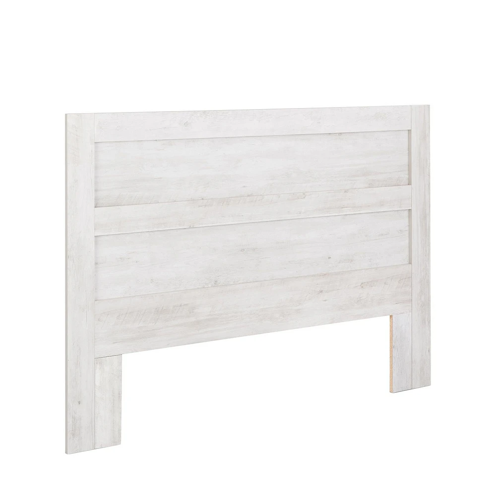 Prepac Rustic Ridge Washed White Queen Headboard 63.5" W x 47.5" H x 1.5" D