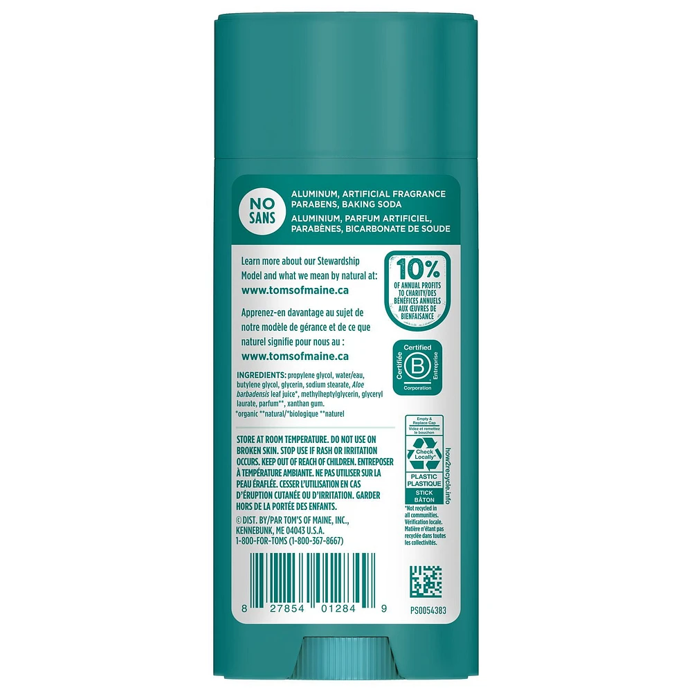 Tom’s of Maine Mountain Spring Natural Deodorant for Men and Women, Aluminum Free, 92g, Tom's of Maine Mountain Spring Deodorant