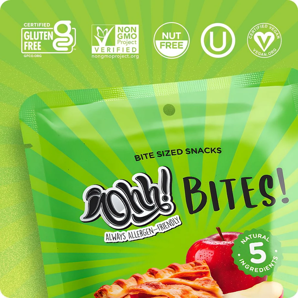 Ohh! Foods Apple Pie Snacking Bites (60g), Gluten-Free, Vegan, Wheat-Free, Free From the Top 10 Common Allergens.