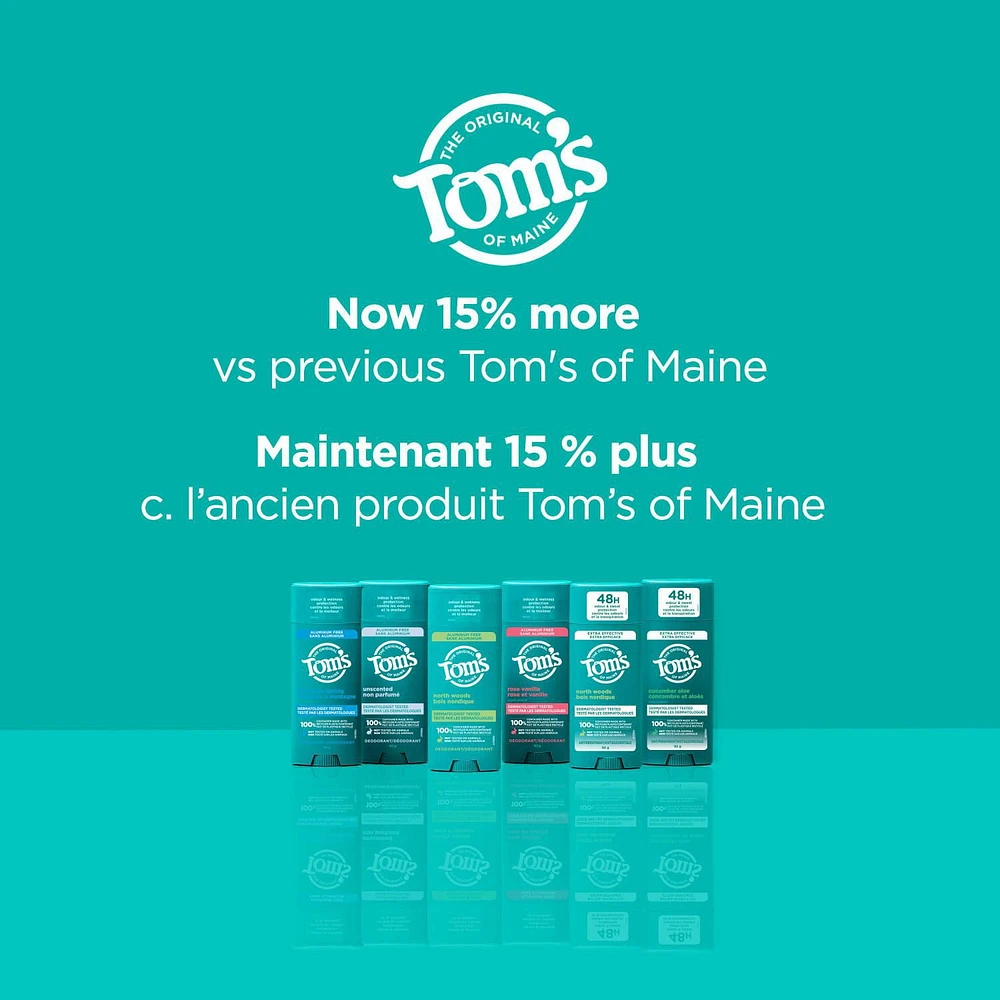 Tom’s of Maine Mountain Spring Natural Deodorant for Men and Women, Aluminum Free, 92g, Tom's of Maine Mountain Spring Deodorant
