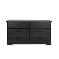 Prepac Rustic Ridge White 6-Drawer Dresser, 18.25"D x 53.25"W x 28.5"H