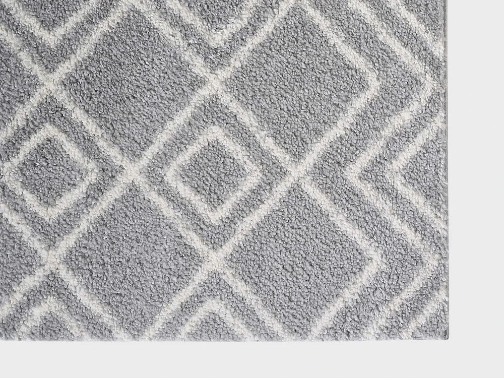 Gaelen Grey and Cream Woven Area Rug