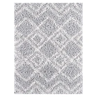 Gaelen Grey and Cream Woven Area Rug