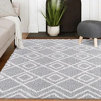 Gaelen Grey and Cream Woven Area Rug