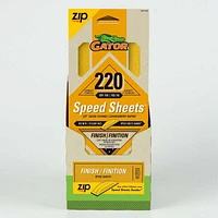 GATOR ZIP Hook & Loop Large Sanding Block Refill Sheets, 220 Grit (5 pack)