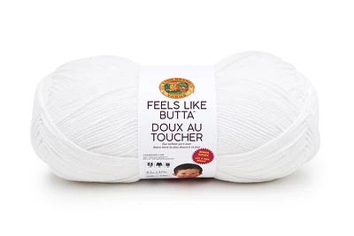 Lion Brand Yarn 123-100 Feels Like Butta White Super Soft Baby Yarn