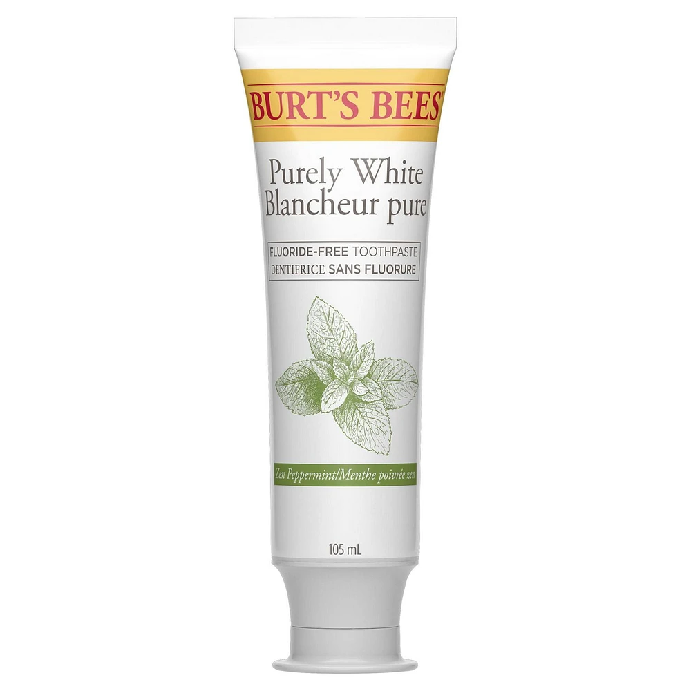 Dentifrice sans fluorure Burt’s Bees Blancheur pure, saveur Menthe poivrée zen 150 ml