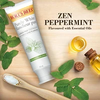 Dentifrice sans fluorure Burt’s Bees Blancheur pure, saveur Menthe poivrée zen 150 ml