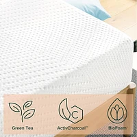 Zinus Inch Green Tea Essential Memory Foam Mattress, Bed-in-a-Box, Affordable Mattress, CertiPUR-US Certified