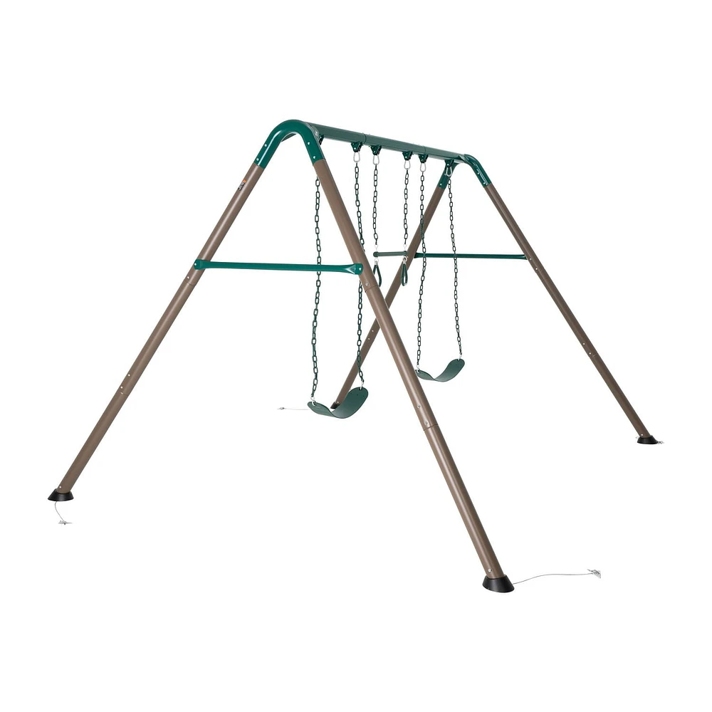 LIFETIME Kids Swingset with Heavy Duty Bars, 2 Swings and 1 Trapeze