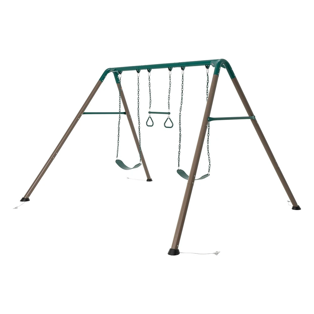 LIFETIME Kids Swingset with Heavy Duty Bars, 2 Swings and 1 Trapeze