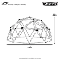 LIFETIME Outdoor Climbing Dome, 54", Brown/Blue