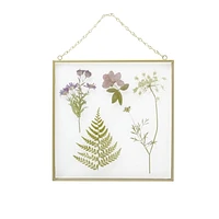 HOMETRENDS PRESSED FLOWERS WALL DÉCOR 12" x 12"